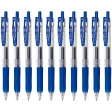 Zebra Sarasa Clip 1.0 Gelstift – einziehbar, Gummigriff, 1,0 mm, blau-schwarz, Vorteilsset mit 10 Stiften