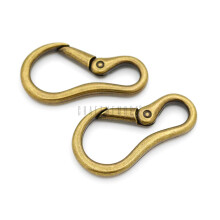Craftmemore 2pcs 2 tommer karabiner Spring Snap Hook Paracord Camping Keychain Tilbeh?r Push Gate Spring Clips HR8 (Antik messing)