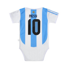 (a, 9?) 24-25 baby football uniform No. 10 No. 9 Real Madrid Argentina France jersey BB crawling clothes one-piece printed uniform