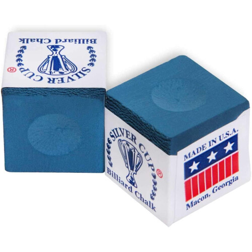 Silver Cup Pool cue Billiard Premium Chalk - ONE Gross - 144 PCS - Blu 2