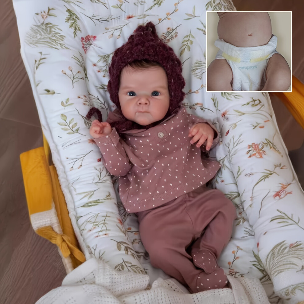 Bghone (19Inch/49Cm) 48.26Cm Soft Touch Reborn Youngsters Doll - Lifelike Vinyl Girl With Hand-Painted Details Purple