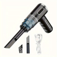 (Black) Powerful Cordless Handheld Vacuum Cleaner with Enhanced Cyclone Suction - USB Rechargeable