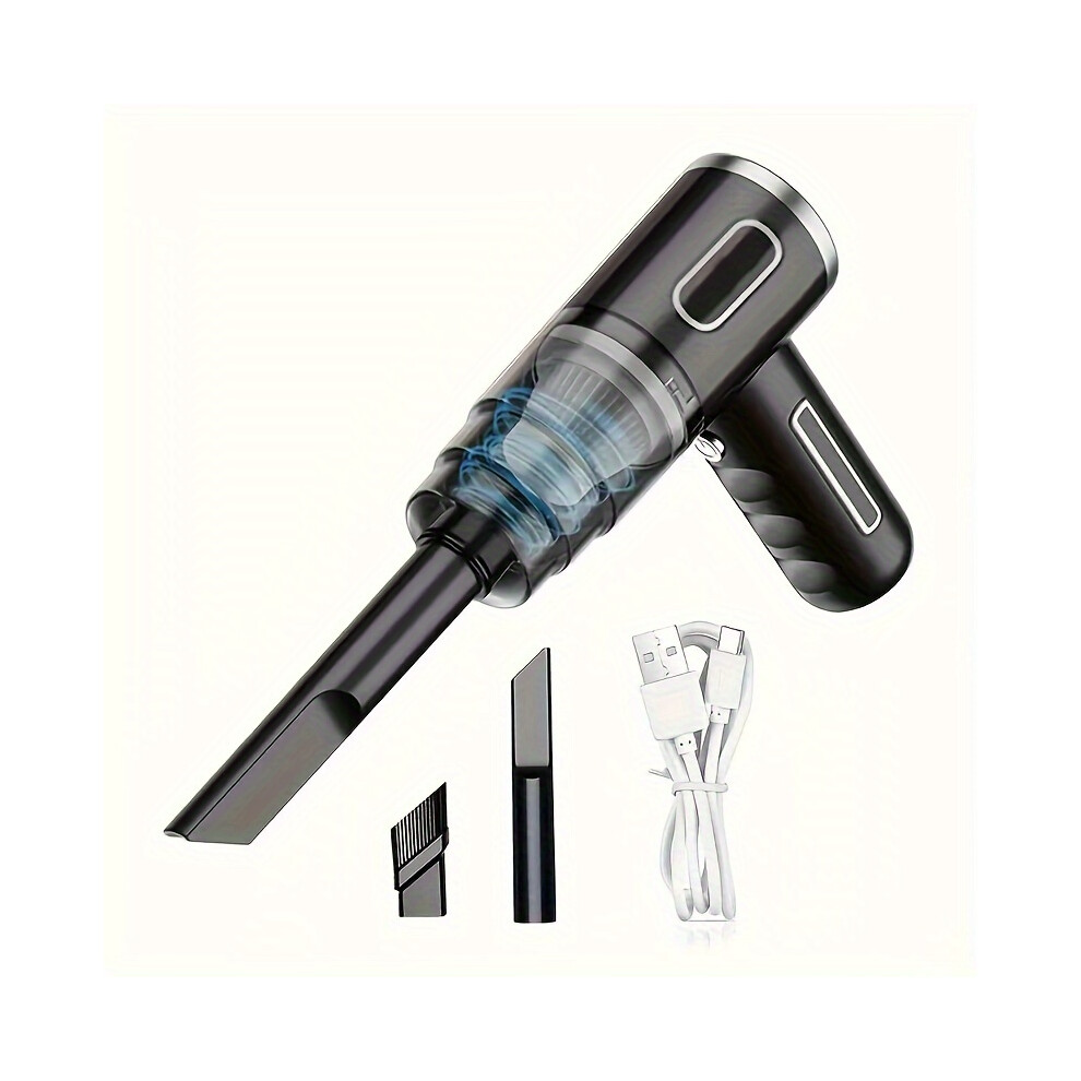 (Black) Powerful Cordless Handheld Vacuum Cleaner With Enhanced Cyclone Suction - Usb Rechargeable 9098361259640