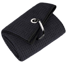 Mile High Life Vida Toalha de Golfe Trium Toalha Premium Microfiber Waffle Pattern com Toalha de golfe preto para homens e mulheres 16x21 (preto)