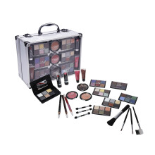 Cameo Carry All Trunk Makeup Kit mit wiederverwendbarem Aluminiumkoffer, exklusives Weihnachtsgeschenkset, Schwarz/Wei