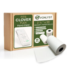 Vonlyst Termopapper Rulle för Clover Flex Kvitto 2 1/4 x 55 (30 rullar)