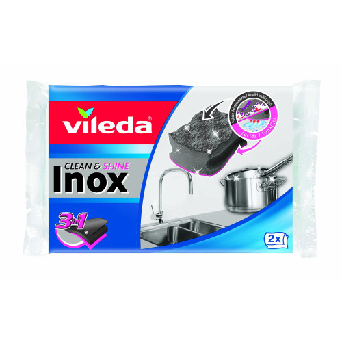 Vileda Vileda 157403 Clean & Shine Sponge rustfrit st?l 1