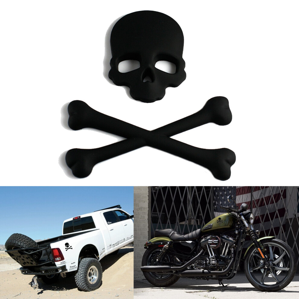 Xotic Tech Skeleton Crossbones Bones Skull Sticker Emblem Badge Decal 4794154967840