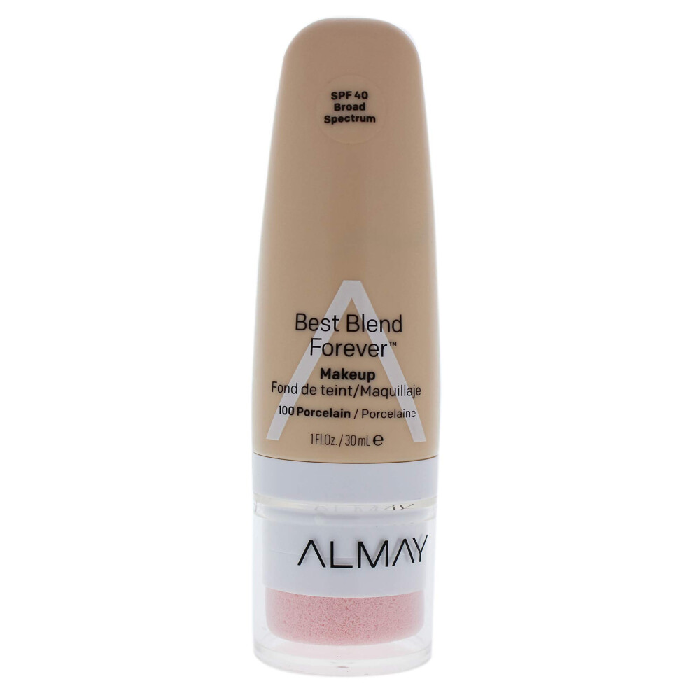 Almay Best Blend Forever Foundation Porcelain 1 Fl. Oz. Spf 40 Broad Spectrum