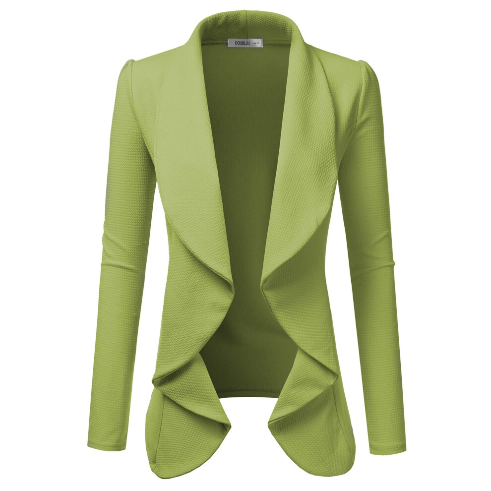 Veste blazer classique drap   e ouverte sur le devant DOUBLJU pour femme avec plus de Si