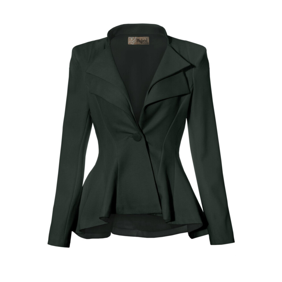 Blazer de bureau     double revers crant    pour femme JK43864 1073T vert M