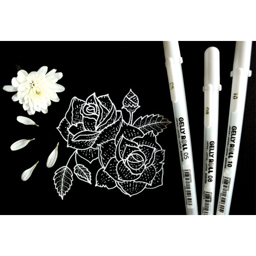 Sakura Gelly Roll Classic 10 Bold Point Pen (3 Pack), Λευκό 2