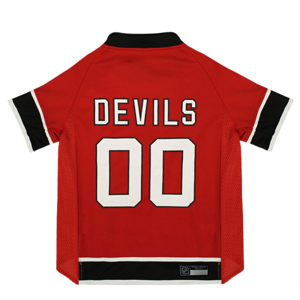 Photos - Dog Clothing Pets First NHL New Jersey Devils Jersey for Dogs cats Medium - Let Y SHD02003