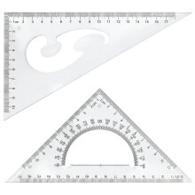 BronaGrand Triangle Ruler Square Set 30/60 and 45/90 Degrees Set of