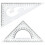 BronaGrand Triangle Ruler Square Set  30/60 and 45/90 Degrees  Set of 1