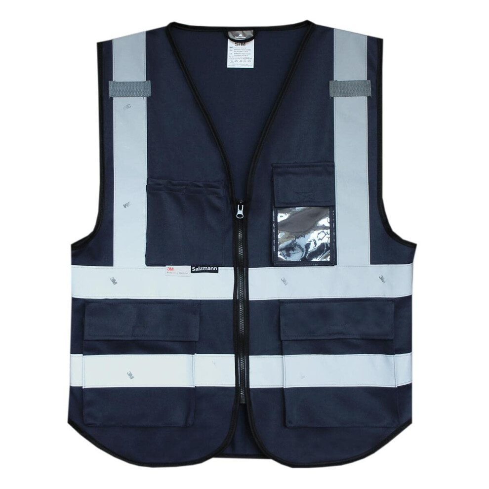 Salzmann 3M Multi-Pocket Working Vest - Reflective Vest - Made with 3M Reflective Material-image-OPC-PFC2G9K-NEW