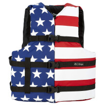 Onyx General Purpose Boating Life Jacket Universal Stars & Stripes