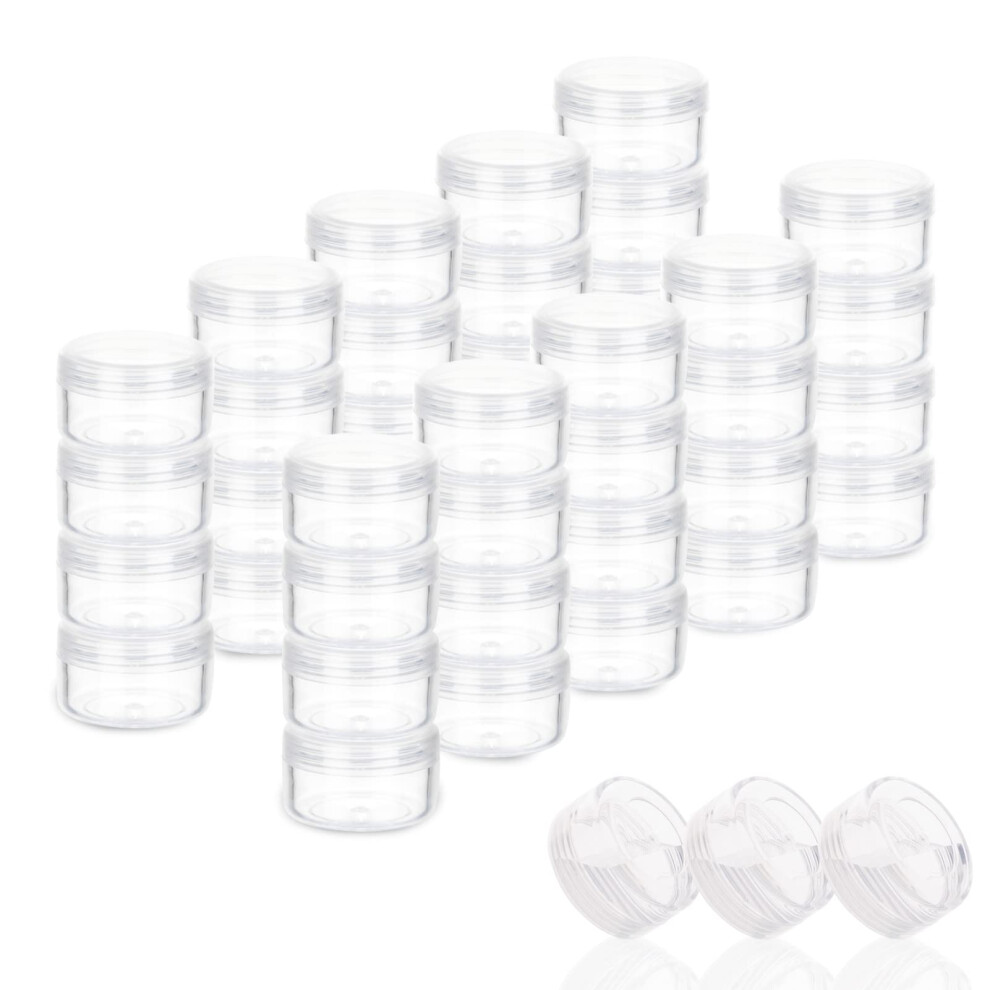 Zejia 5 Gram Cosmetic Containers 50Pcs Sample Jars Tiny Makeup Sample Contai