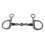 PRORIDER rustfrit st?l 5,5"""" 3-delt hundebenssnaffle baucher bit m/kobberringe 35433C 1