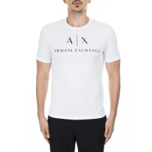 T-shirt ras du cou avec logo pour homme AX ARMANI EXCHANGE Blanc Small US