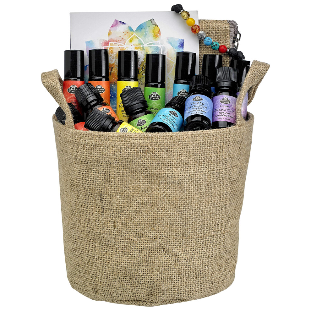 Fabulous Frannie Chakra Healing Gift Basket All Natural Made With Pure Essential Oils