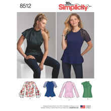 Simplicity Miss Sleeve Variations Womens Petite Top Sewing Patterns  Sizes 614