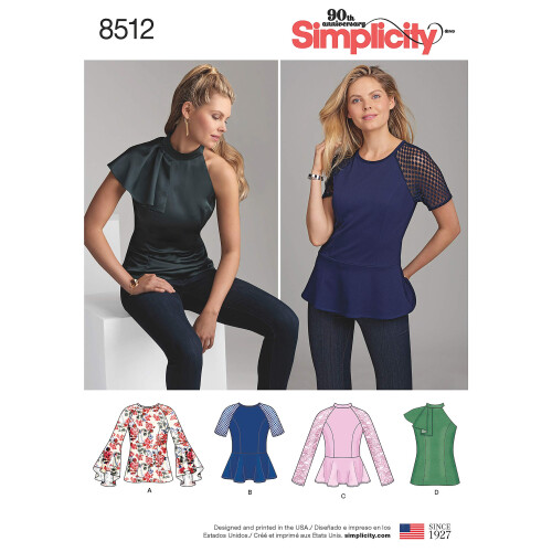 Simplicity Miss Sleeve Variations Womens Petite Top Sewing Patterns  Sizes 614