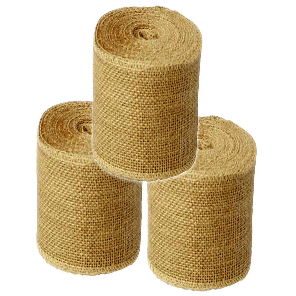 Jute lint 4 x 15 yards Natuurlijke jute 4 inch 5 yards 3 rollen Natuurlijke 4 inch x 15 yards