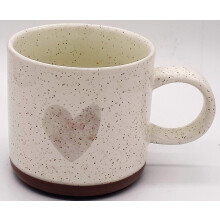 2017 Holiday Collection Ceramic Mug 12oz- Speckled Rose Gold Heart