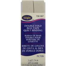 WRIGHTS Khaki Dubbelvikts Quilt Binding 7/8" X3yd, Blå