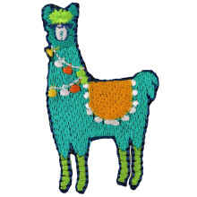 Na ehlovacia n ivka na oblecenie Simplicity Multicolor Lama Applique 3,3 cm x 6,25 cm