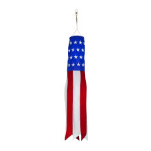 In the Breeze 5034 Patriotic Hanging Windsock D?cor  18-Inches  Stars and Stripes