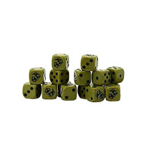 Bolt Action Warlord Games US Marine Corps D6 (16) DICE