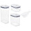 OXO OXO Plastic Airtight Pop Containers Rectangle 3 Piece Set with Scoop 1