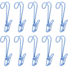 (As show, One size) 10 Pcs Laundry Clips For Hanging Clothing, Laundry Hanging Clips With Hooks Clothes Pins Hanging Clips