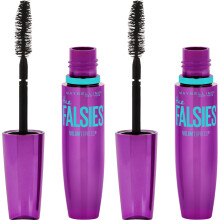 Maybelline Volum Express Falsies Volumizing, abwaschbare Wimperntusche, tiefstes Schwarz, 2 St  ck