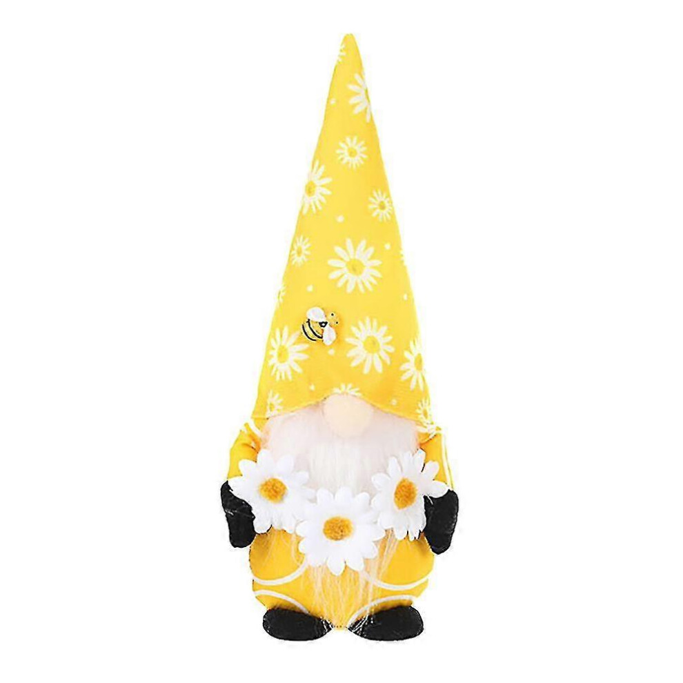 Konhill (As Show, One Size) Bumble Bee Plush Gnome Decor Scandinavian Nisse Swedish Elf Doll, A