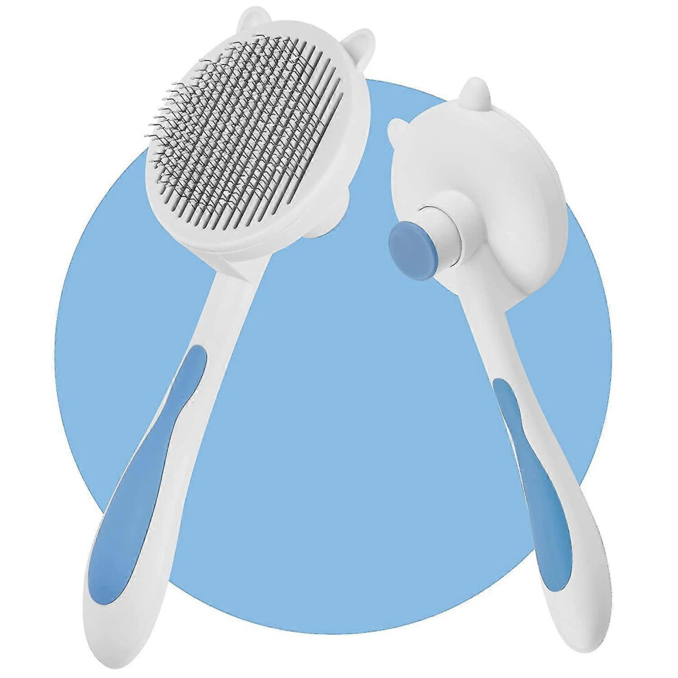 Konhill (As Show, One Size) Cat Brush, Self Cleaning Slicker Brushes For Shedding And Grooming Removes Loose Undercoat, Mats And Tangled Hair Grooming Comb Fo