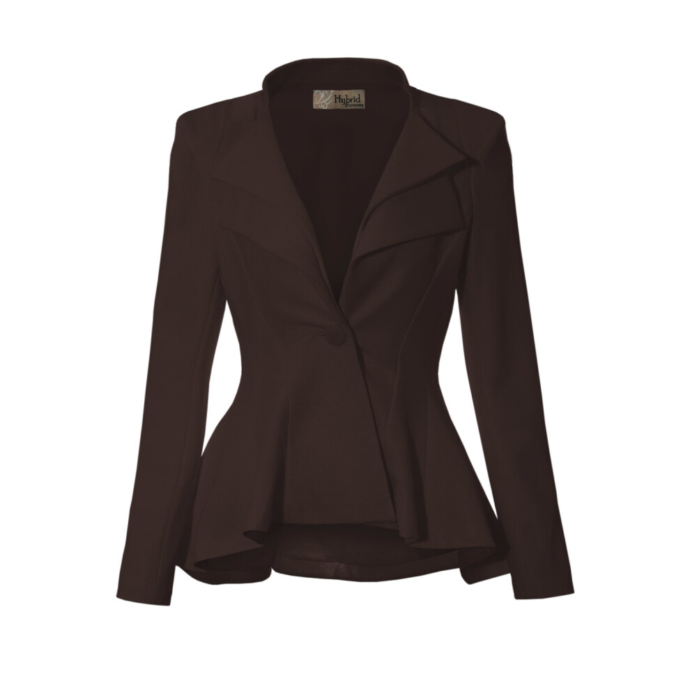 Blazer de bureau     double revers crant    pour femme JK43864 1073T Marron L