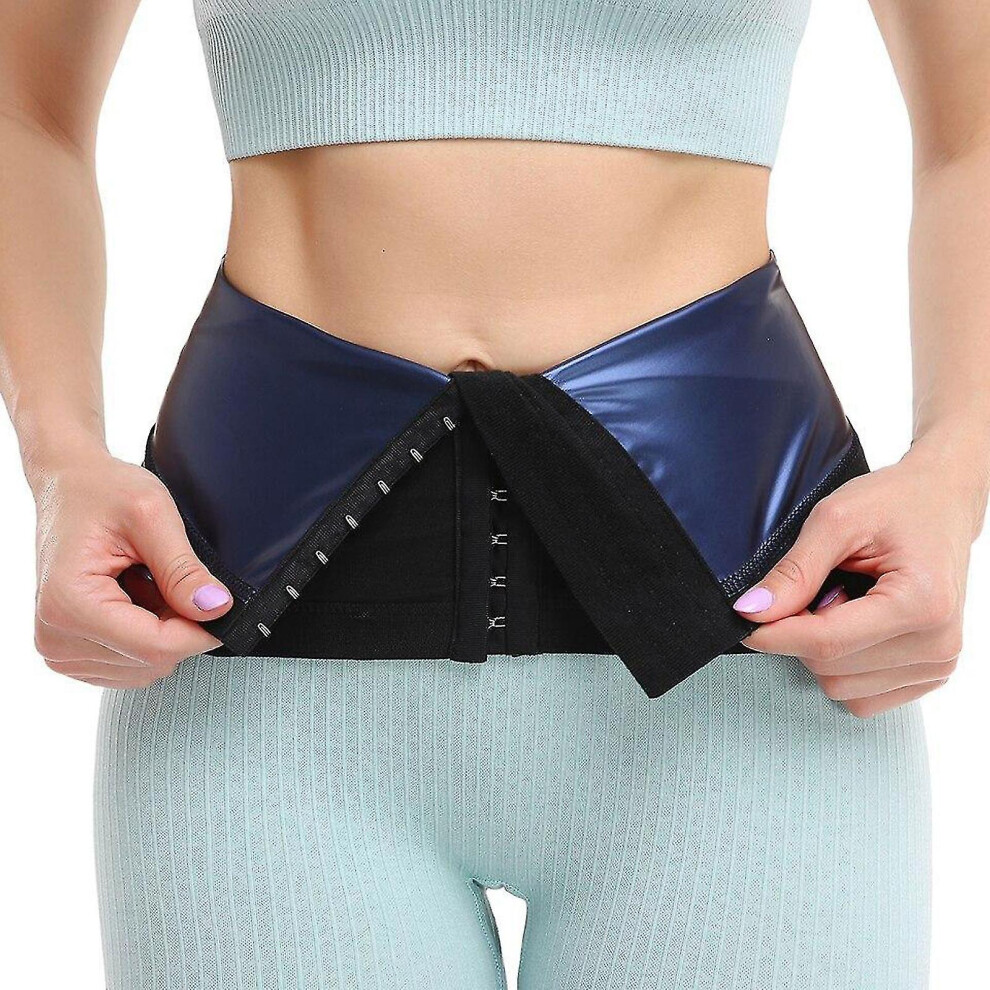 (S-M, Blue) Waist Trainer For Women Lower Belly Fat-sauna Suit Sweat Belt Belly Trimmer Stomach Wraps Slimming Belt Plus, 4 Size - Jxlgv-image-OPC-PG95SZJ-NEW