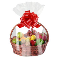 Morepack Shrink Wrap Bags for Gift Baskets  24x30 inches Clear PVC Hea