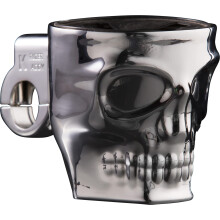 Kruzer Kaddy KK1075 Chrome Skull Bar Mount 1 Pack