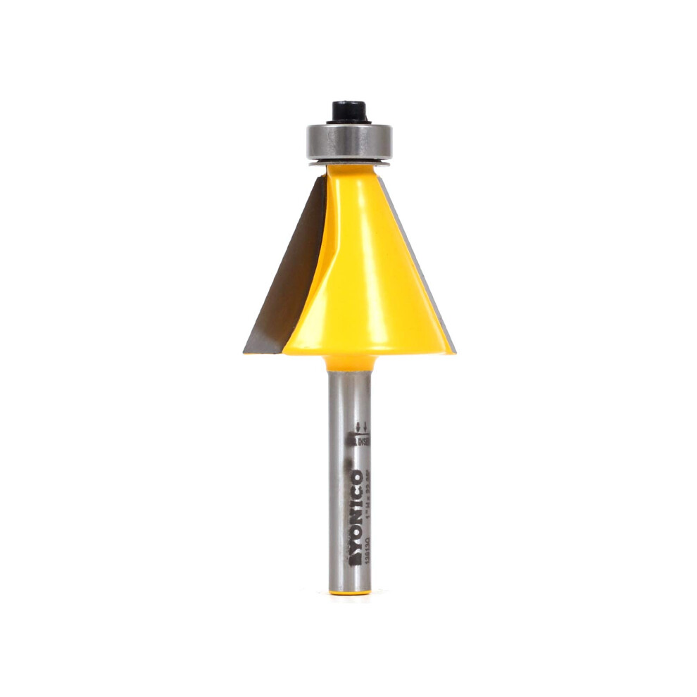 Yonico Router Bits Bevel Edge Forming 22.5 Degree 1/4-Inch Shank 13913Q 765573831344