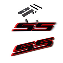 Yoaoo 2x OEM Grille SS Plus Decal Emblem Badge 3D til Camaro Series Red Frame SS Red Line