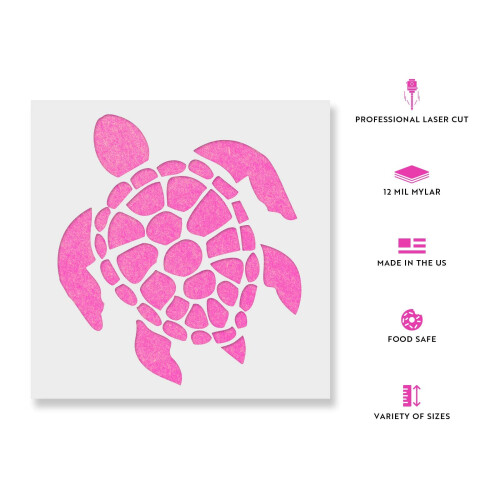Turtle Stencil - Turtle Havskildpadde Stencil Turtle Decal Turtle Art Turtle Stencil 1