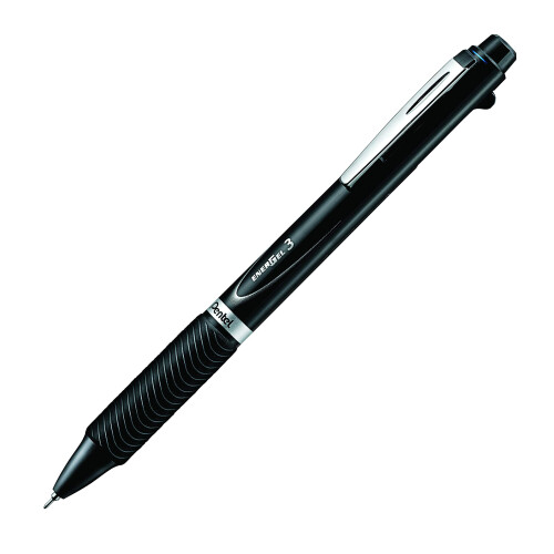 Pentel Pentel EnerGel 3 Multi-Function  3-Ink Gel Pen  (0.5mm) Fine Line  Bla 1