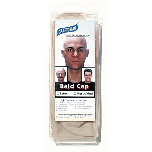 Graftobian Casque Chauve en Plastique/Vinyle Premium avec Instructions