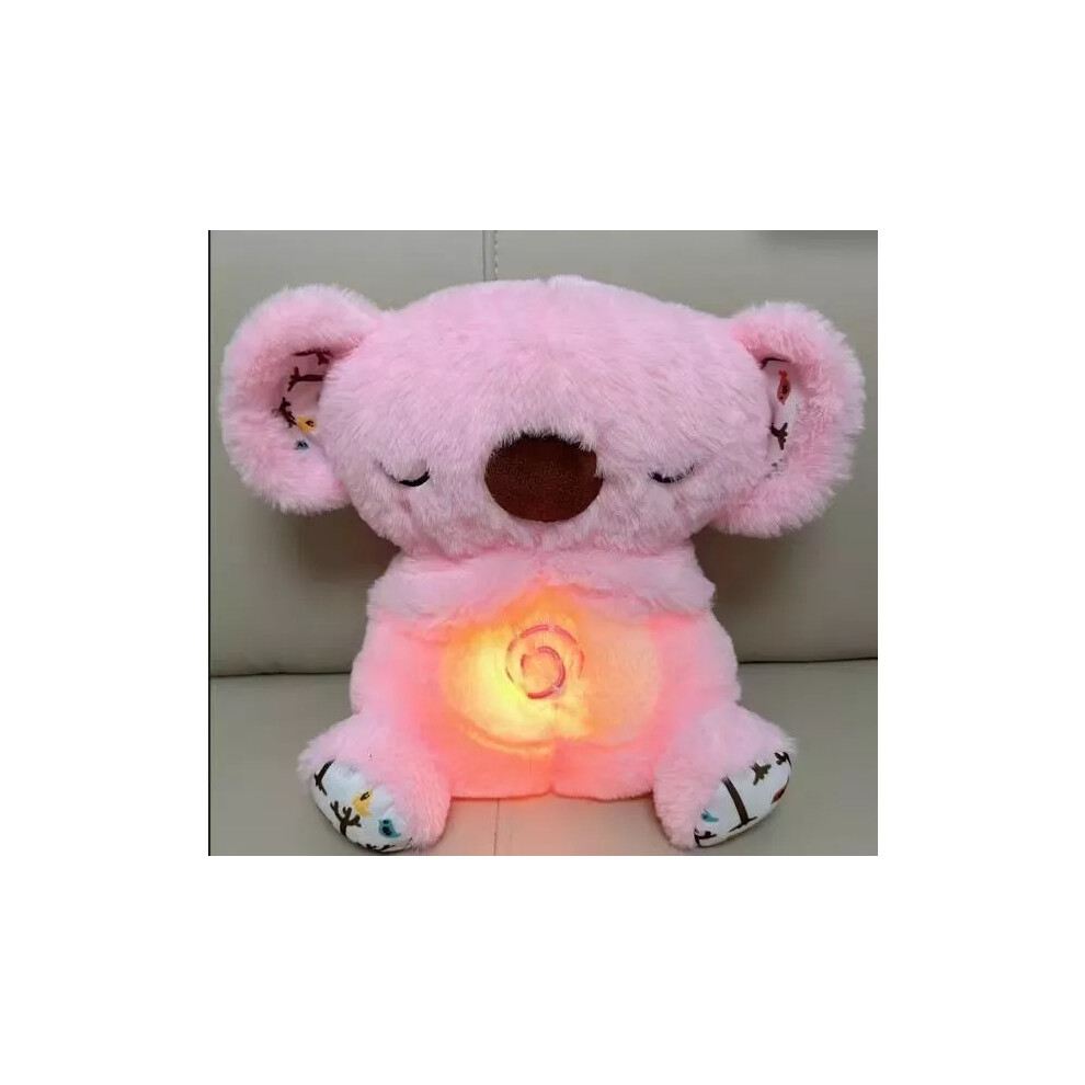 Bghone (Pink Koala A) Anxiety Relief Plush Doll Cute Koala Breathing Musical Soothing Sleep Xmas Toy