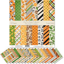 Miss Kate Cuttables Mönsterpapper Pack - Zoo Kul - Scrapbook Premium Papper 12"x12" Inkluderar 16 Ark