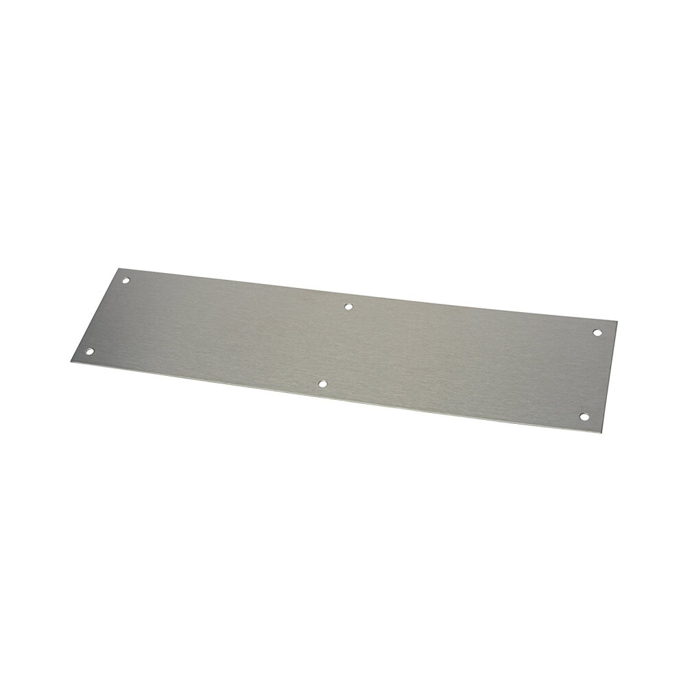 Plaque de pouss   e de porte en acier inoxydable 15"""" x 3,5""""